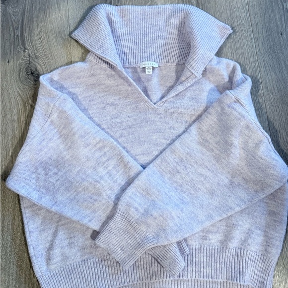 Topshop Light Purple Women's V Neck Sweater Medium 8-10 - Picture 9 of 9